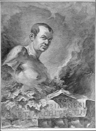 Portrait of Giovanni Battista Piranesi by Francesco Polanzani